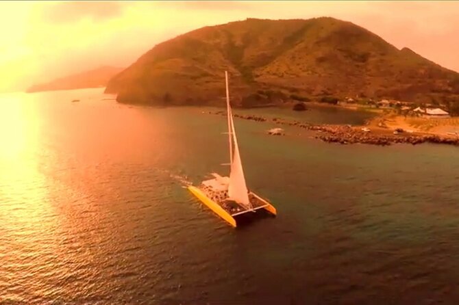 Catamaran Sunset and Cocktail Cruise - Basseterre from the water during the 30-minute ride