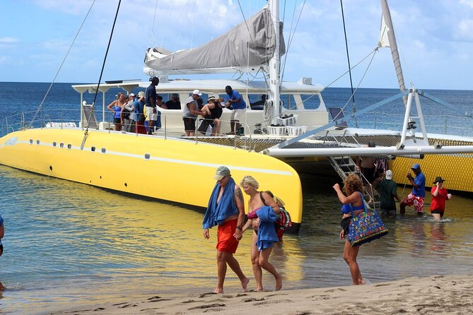 Leisure Full Day Catamaran (Blue, Aqua or LIC) - Nevis beach time and the Sunshine’s option