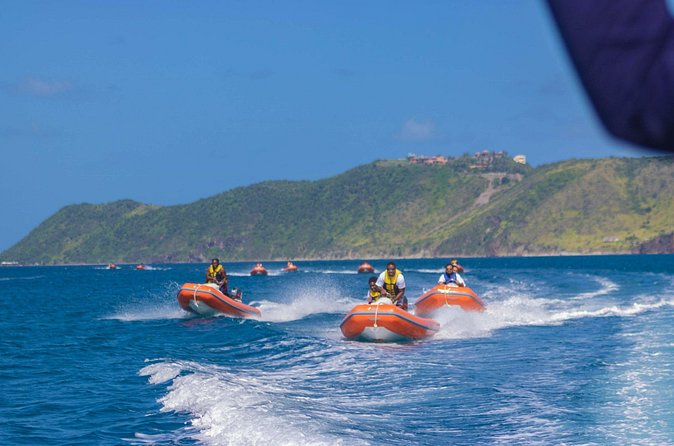 Mini Speedboat Coastal Adventure - The return to Frigate Bay brings the speed