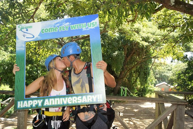 St. Kitts Zipline Experience - Line five ends with a race