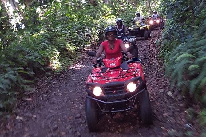Sunny Blue Rentals in St Kitts for ATV and Dune Buggy Combo Tours - The first off-road run through the hills